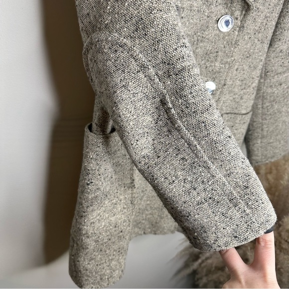 Tory Burch Linen Kinsley Coat size 4 - Picture 2 of 8